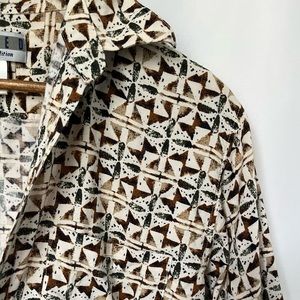 Vintage 80s Mens Short Sleeve Button Up | Size M